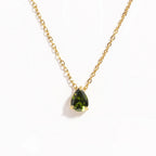 Crystal Teardrop Birthstone Necklace