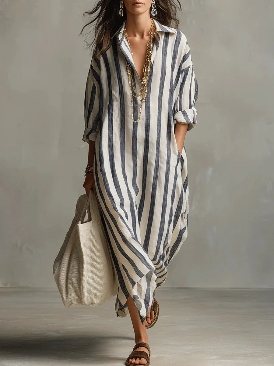 Scout Striped Shirt Maxi Dress