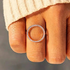 Round Cubic Circle Zirconia Ring