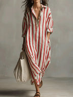 Scout Striped Shirt Maxi Dress