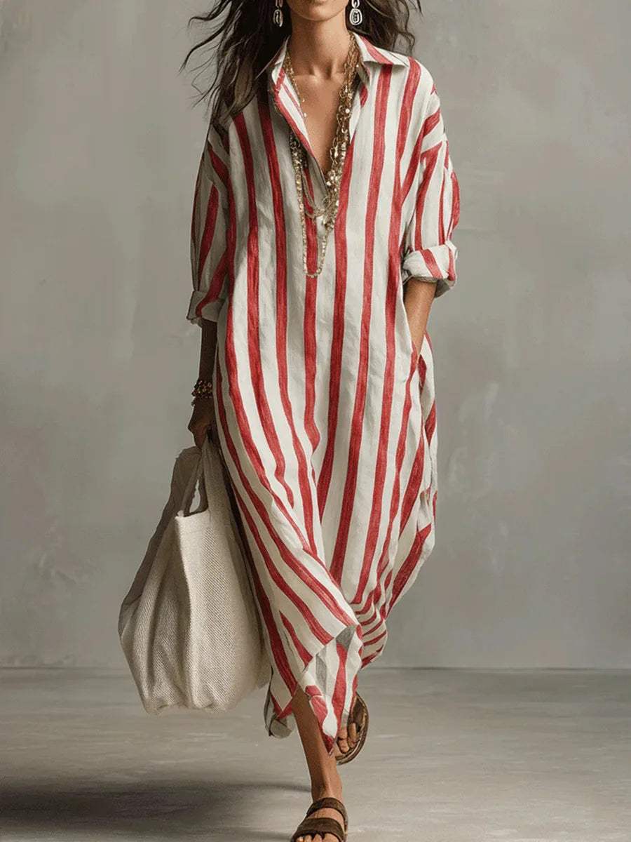 Scout Striped Shirt Maxi Dress