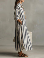 Scout Striped Shirt Maxi Dress