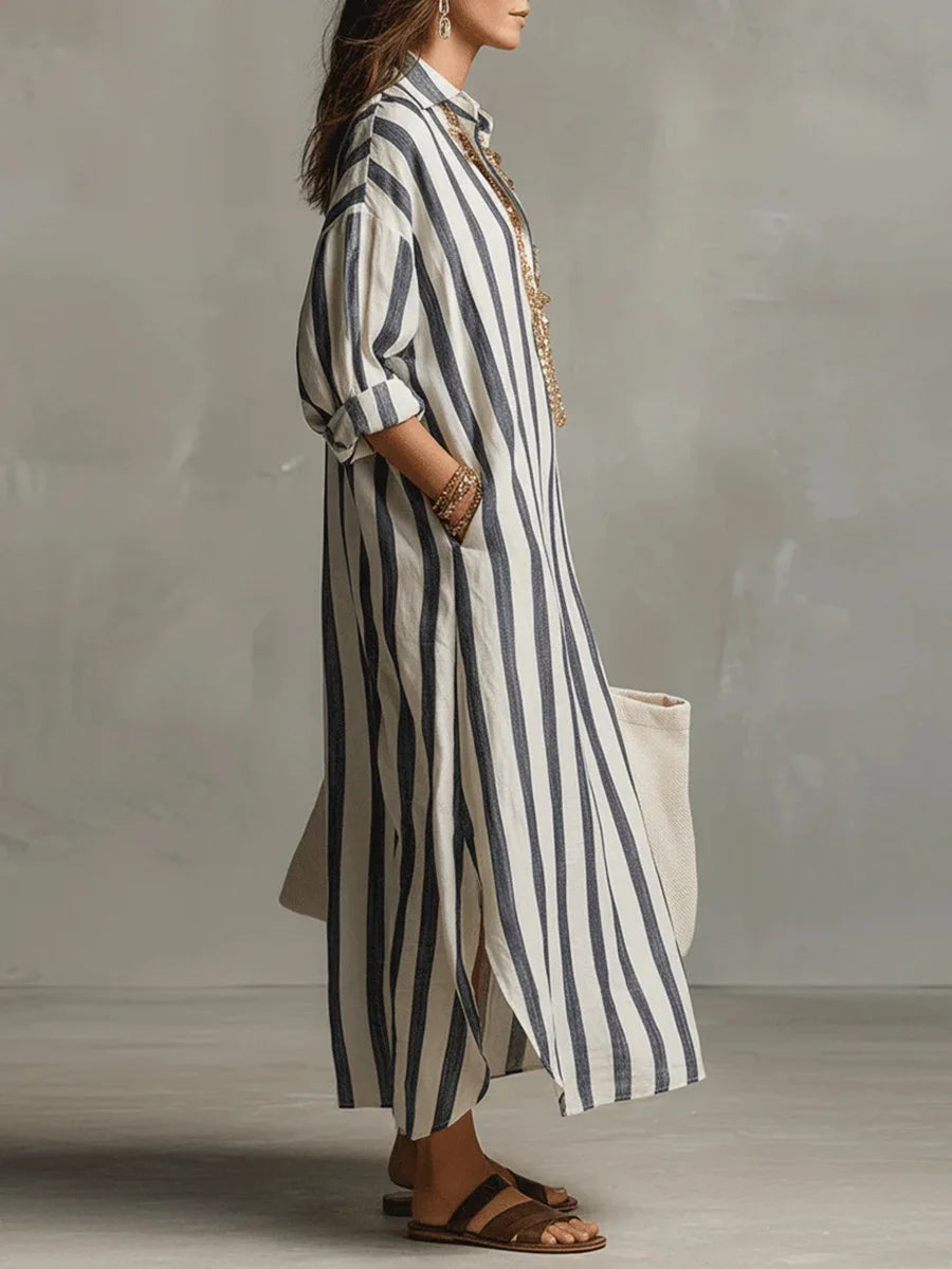 Scout Striped Shirt Maxi Dress