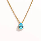 Crystal Teardrop Birthstone Necklace