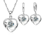 Timeless Heart Necklace and Earrings Set
