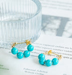 Premium Turquoise Art Hoop Earrings