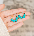 Premium Turquoise Art Hoop Earrings