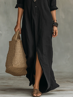 Soline Button-Down Maxi Dress