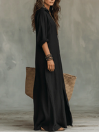 Soline Button-Down Maxi Dress