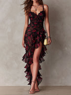 Lowe Floral Ruffle Hem Dress