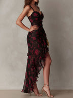 Lowe Floral Ruffle Hem Dress