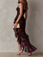 Lowe Floral Ruffle Hem Dress