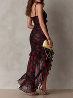 Lowe Floral Ruffle Hem Dress