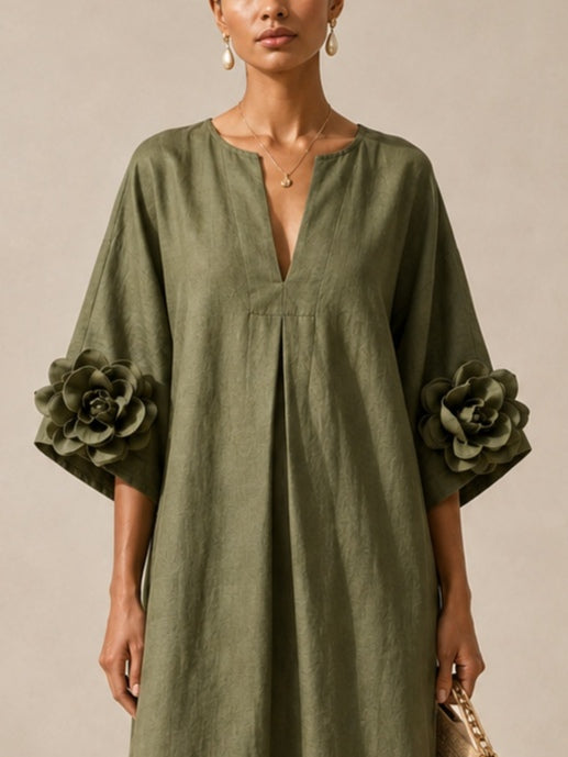 Juniper Rose-Cuff Maxi Dress