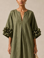 Juniper Rose-Cuff Maxi Dress