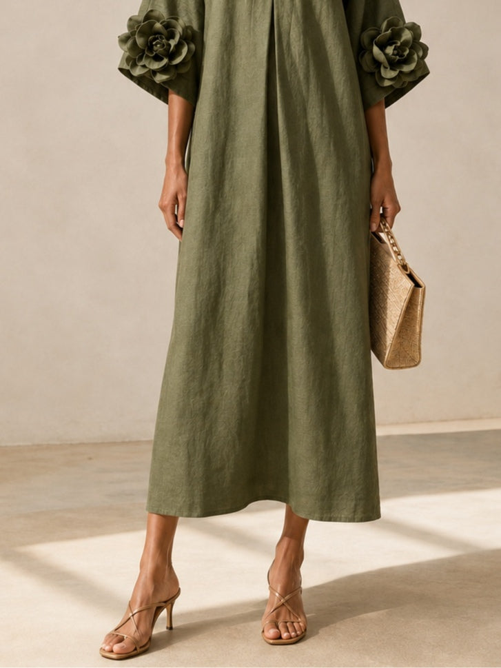 Juniper Rose-Cuff Maxi Dress