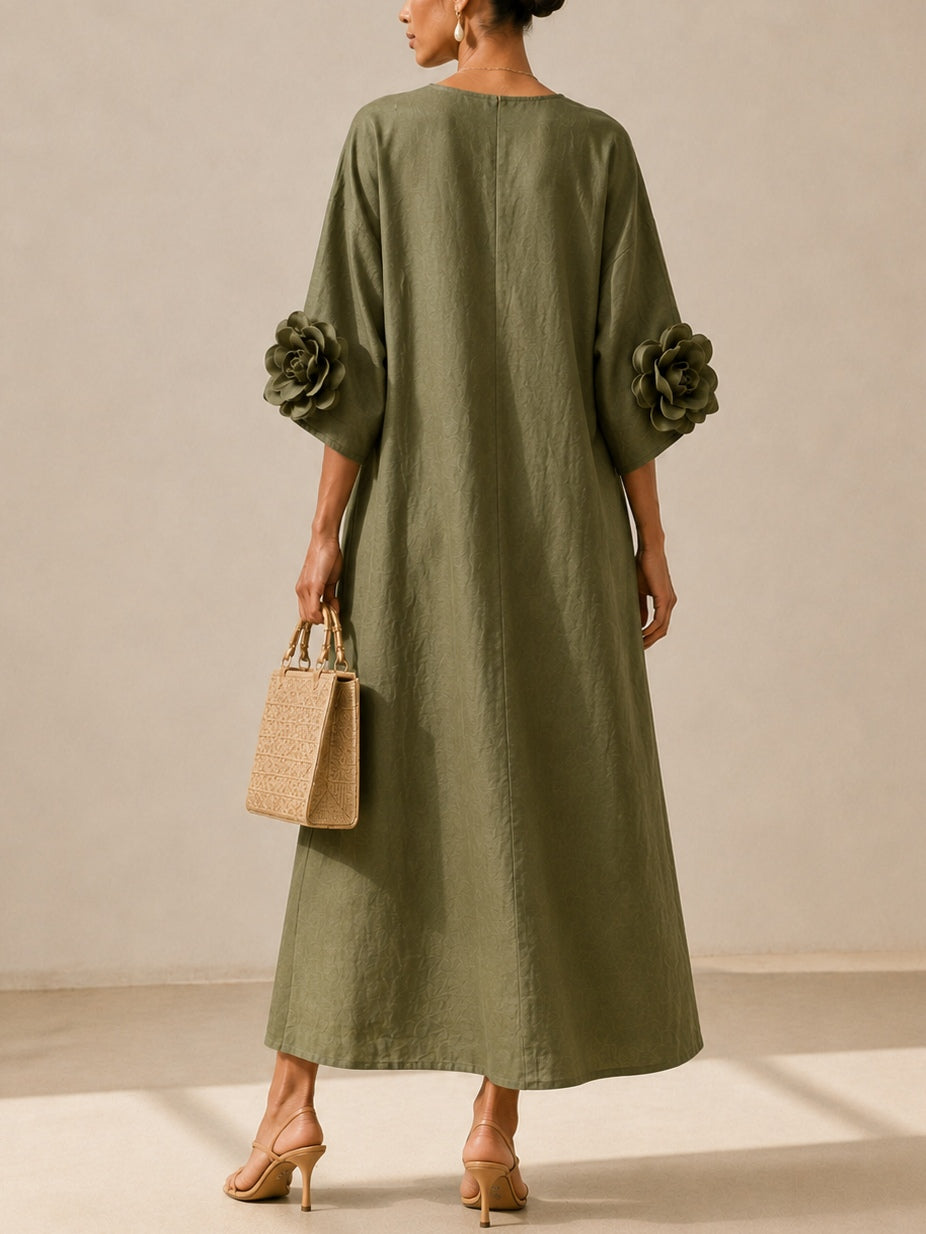 Juniper Rose-Cuff Maxi Dress