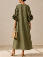 Juniper Rose-Cuff Maxi Dress