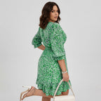Elisa | Floral Puff Sleeve Dress