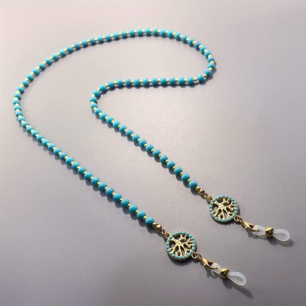 Vintage Turquoise Tree of Life Glasses Chain