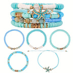 Luxe Turquoise Coastal Bracelet Set of 5