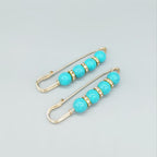 Elegant Turquoise Pin Brooch, (1 Piece)