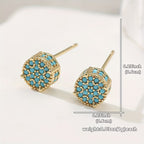 Gilded Turquoise Stud Earrings