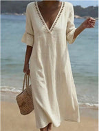 Elara Breezy Seaside Maxi Dress