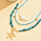 Premium Pearl and Turquoise Coastal Necklace