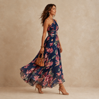 Celeste One-Shoulder Floral Maxi Dress
