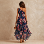 Celeste One-Shoulder Floral Maxi Dress