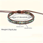 Boho Adjustable Turquoise Stone Wrap Bracelet