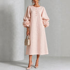 Ivy Floral Rose-Cuff Midi Dress