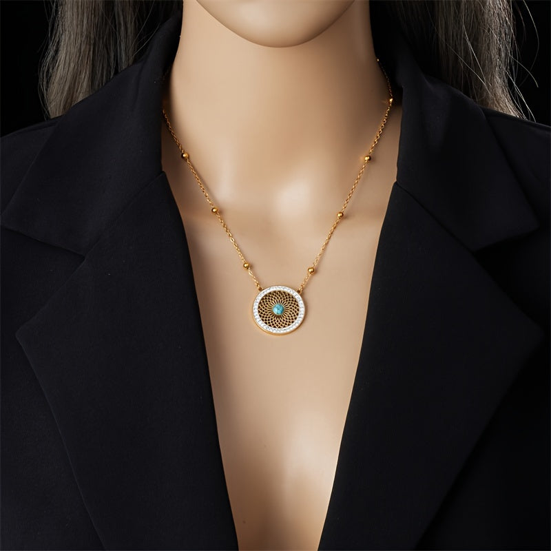 Elegant Turquoise Medallion Jewelry Set