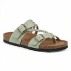 Hayleigh Braided Cork Orthopaedic Sandals – Double Buckles