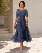 Rose Lace Midi Dress