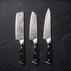 Genbu Knife Trio (Gyuto, Nakiri & Santoku)