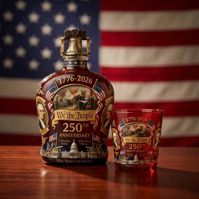 250th Anniversary Whiskey Decanter & Glass Set