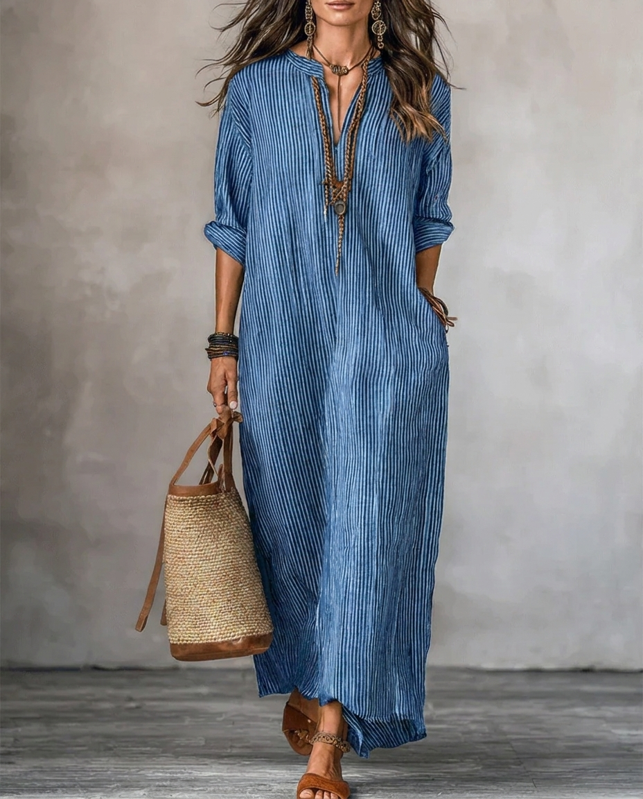 Haven V-Neck Long Sleeve Maxi Dress