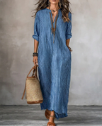 Haven V-Neck Long Sleeve Maxi Dress