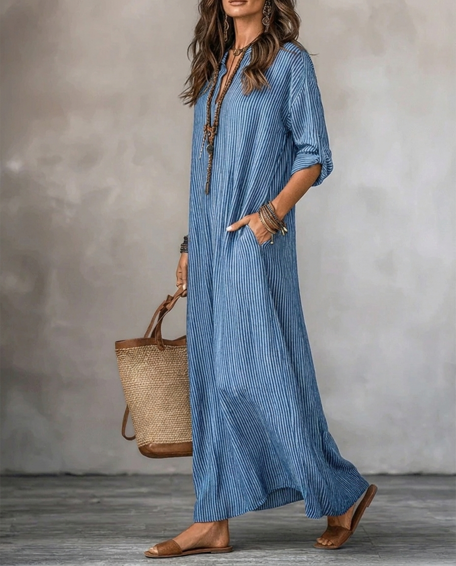 Haven V-Neck Long Sleeve Maxi Dress