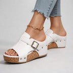 CASSIA™ | Leather Wedge Sandals