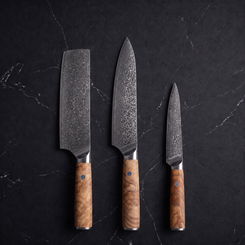 Isshin Knife Trio (Gyuto, Nakiri & Petty)