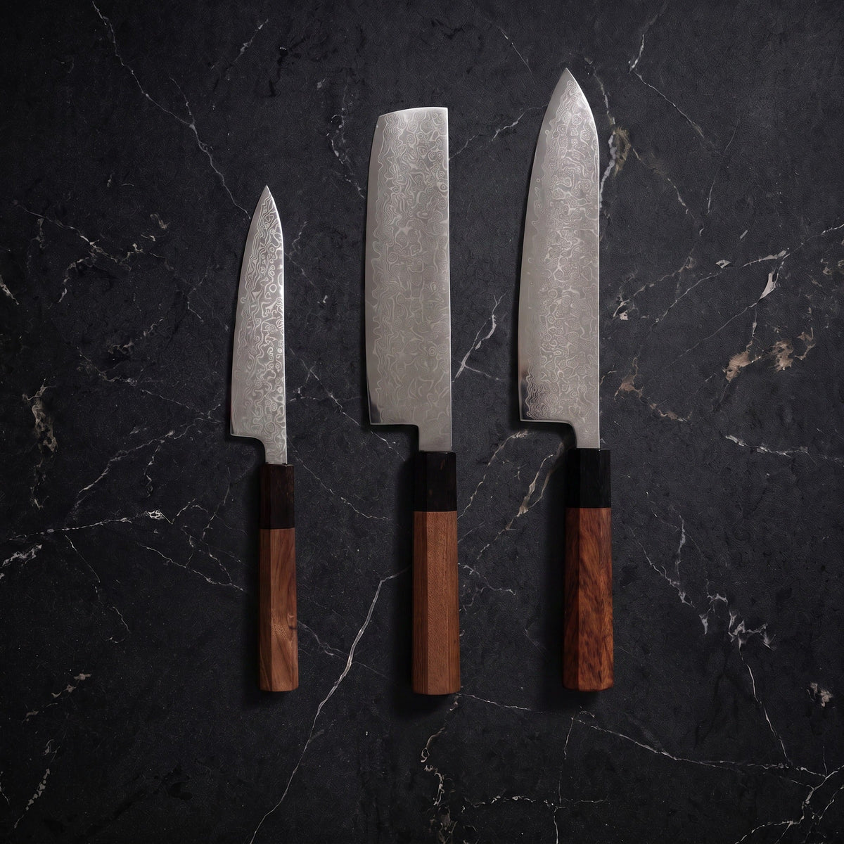 Kodama Knife Trio (Gyuto, Nakiri & Petty)