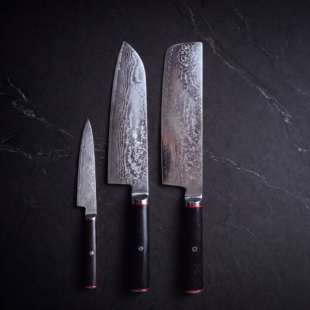 Kohaku Knife Trio (Petty, Nakiri & Santoku)