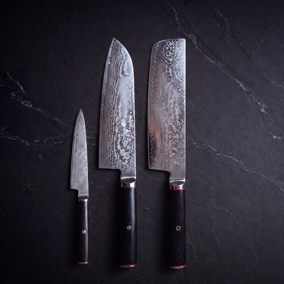 Kohaku Knife Trio (Petty, Nakiri & Santoku)