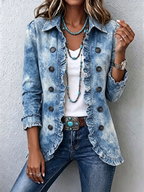 Genoveva | Ombré Botanical Jacket with Ruffles