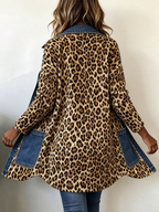 Lorena | Long leopard-print jacket with jeans