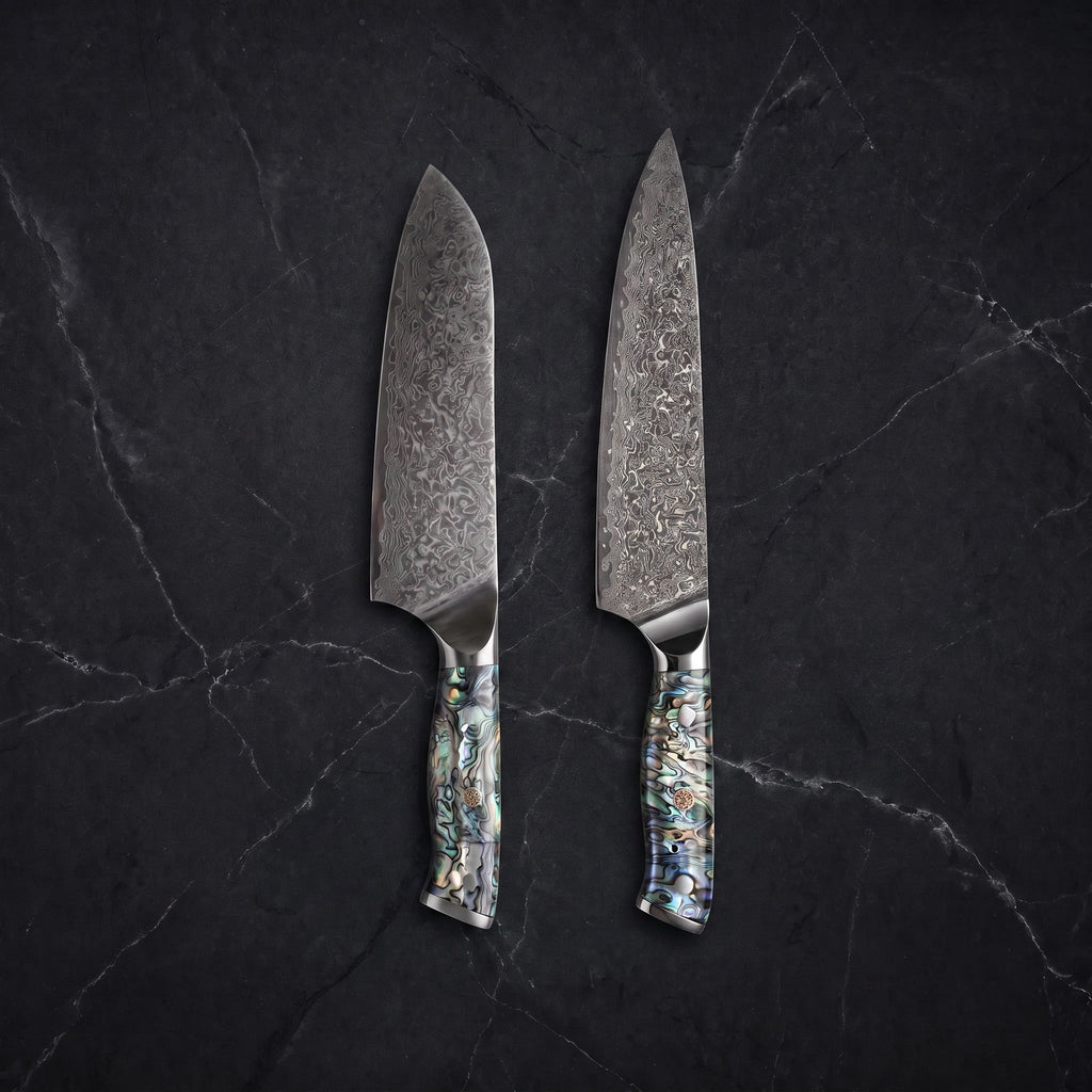 Shirogane Knife Duo (Gyuto & Santoku)