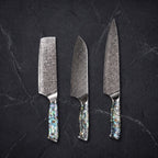 Shirogane Knife Trio (Gyuto, Nakiri & Santoku)